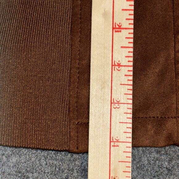 Mo-Ka by Santa Fe Apparel Sz 2X Faux Suede Moto Jacket Zipper Hem Dark Brown NWT - Picture 5 of 11